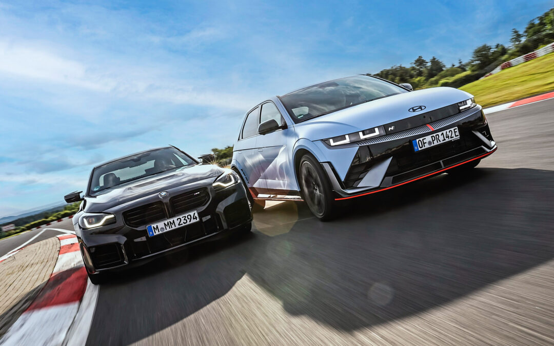 elektrische Hyundai Ioniq 5 N dolt brutale BMW M2 op 4 manieren