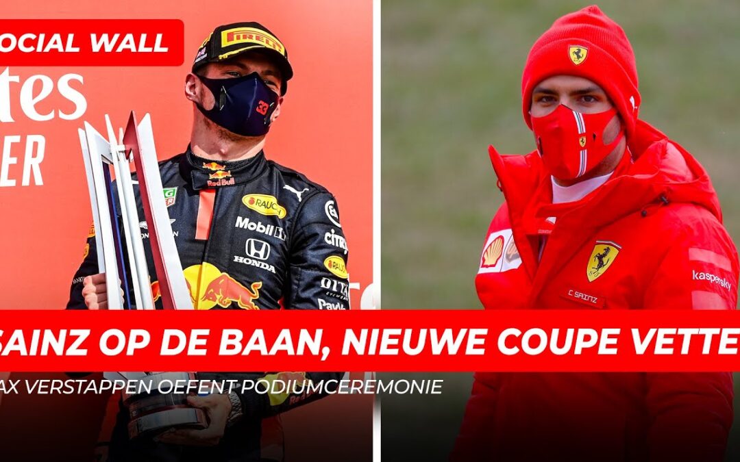 Max Verstappen oefent podiumceremonie, Sebastian Vettel toont nieuwe coupe | Social Wall
