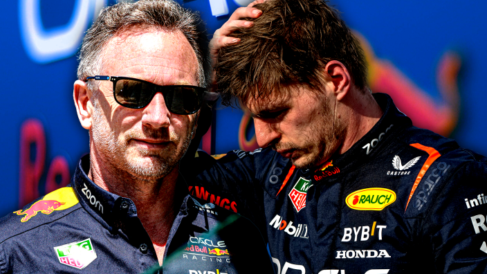 F1 75 Live: Christian Horner ontvangt boegeroep van fans bij betreden podium
