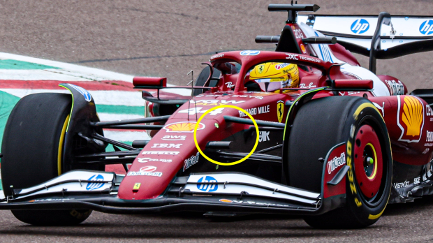 ‘Eerste beelden Ferrari SF-25 tonen mogelijk Mercedes-trucje van 2024’