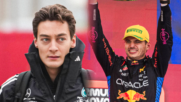 Kritiek op Russell: “Bij Norris kan dat, maar tegen Verstappen kan je dat vergeten”