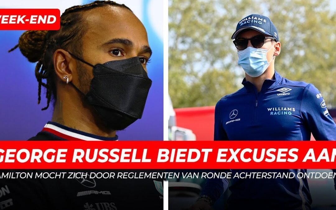 Hamilton mocht zich door reglementen van ronde achterstand ontdoen in ,Russell biedt excuses aan
